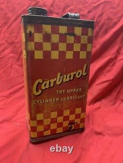 Vintage oil can automobilia petrol Gallon old Rare Carburol