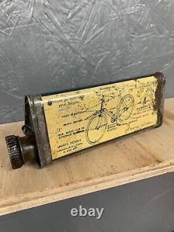 Vintage oil can automobilia petrol old Rare Raleigh Bicycle
