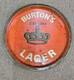 Vintage old rare collectible advertising Burtons lager tin tray
