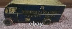 Vintage old rare collectible advertising HUNTLEY & PALMERS TRIBREK TIN PLATE LOR