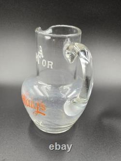 Vintage old rare collectible advertising John Haig's Whisky Glass Jug