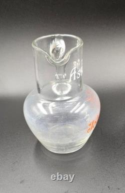 Vintage old rare collectible advertising John Haig's Whisky Glass Jug