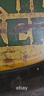 Vintage old rare collectible advertising Johnnie walker tin tray used condition