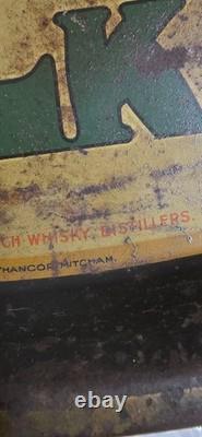 Vintage old rare collectible advertising Johnnie walker tin tray used condition