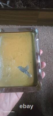 Vintage old rare collectible advertising cigarette glass ashtray