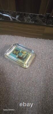 Vintage old rare collectible advertising cigarette glass ashtray