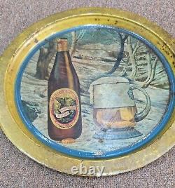 Vintage old rare collectible advertising tin tray