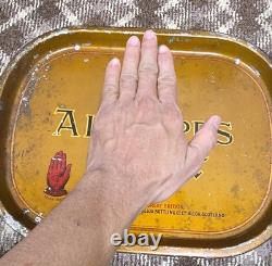 Vintage old rare collectible advertising tin tray