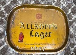 Vintage old rare collectible advertising tin tray