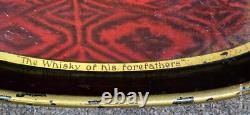 Vintage old rare collectible advertising tin tray Dewars Made in Great Britian