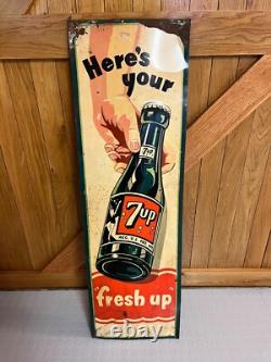 Vintage original (Tin) 1947 7UP sign VERY RARE