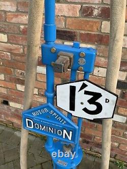 Vintage rare dominion petrol pump