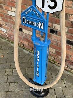 Vintage rare dominion petrol pump