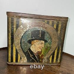 Vintage sweet biscuit tin 1920's 1930's nurse prince & Comrade good luck RARE