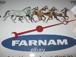 Vtg PAM CLOCK INC Farnam Horse/Farm Thermometer Advertising. Very Nice. RARE