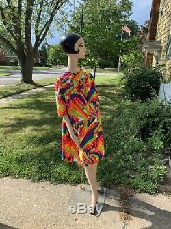 Vtg. Rare Wood 1940's Art Deco Flapper Girl Mannequin A MUST SEE