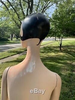 Vtg. Rare Wood 1940's Art Deco Flapper Girl Mannequin A MUST SEE