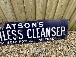 Watsons Enamel Sign Original Old Rare Collectable Advertising Sign Vintage 1930s