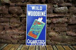Wild Woodbine vintage enamel sign. Collectable retro advertising. Rare